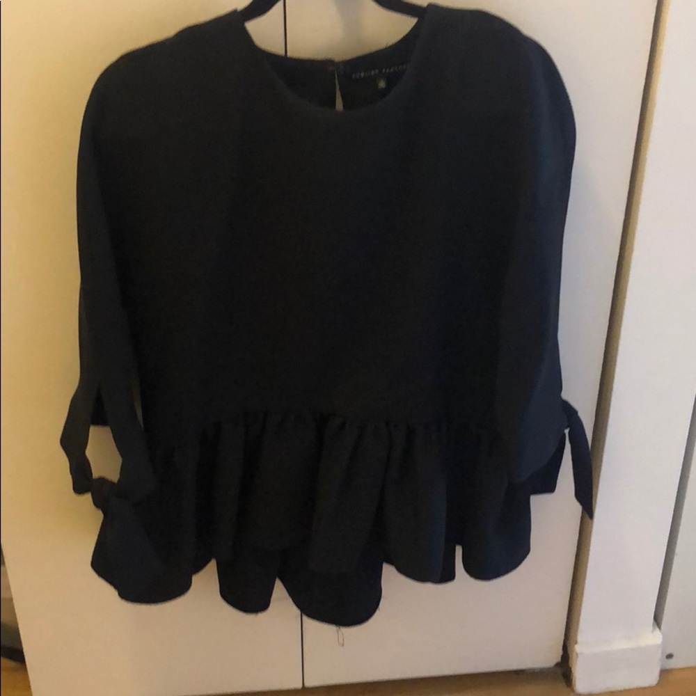 English factory High Low Ruffle Blouse